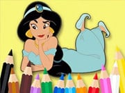 Play Coloring Book: Princess-jasmine Game on FOG.COM